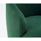 Fauteuil pivotant en tissu chenille