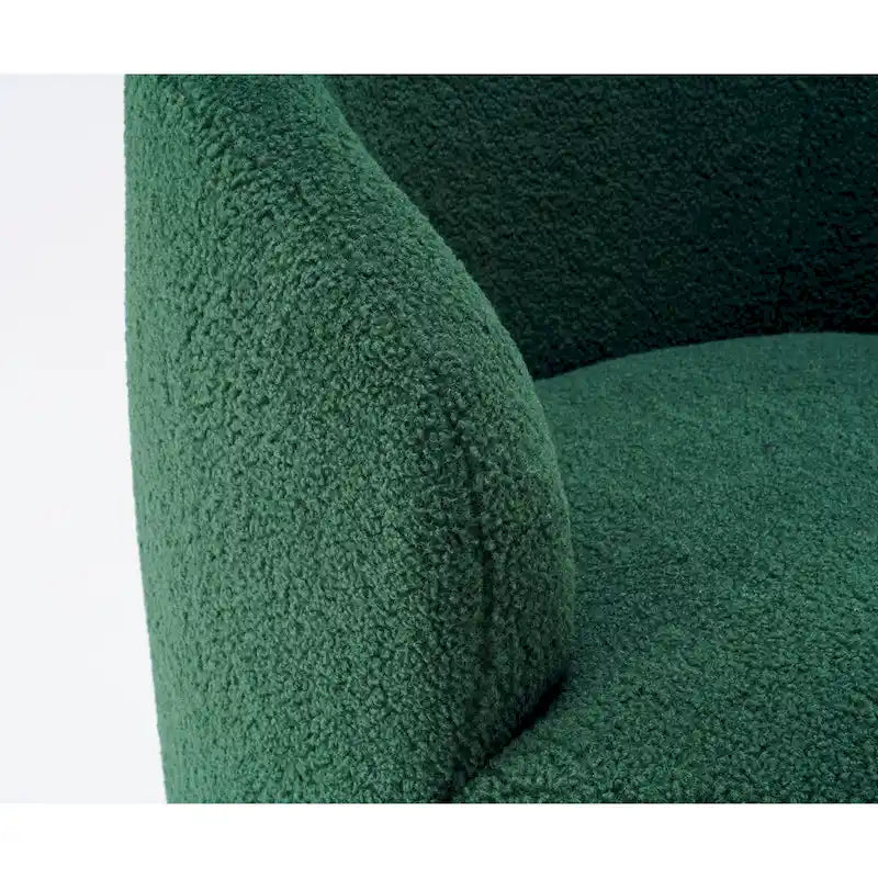 Fauteuil pivotant en tissu chenille