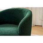Fauteuil pivotant en tissu chenille