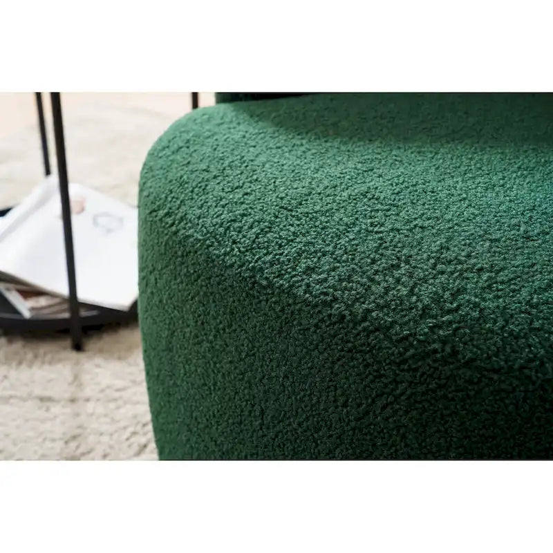 Fauteuil pivotant en tissu chenille