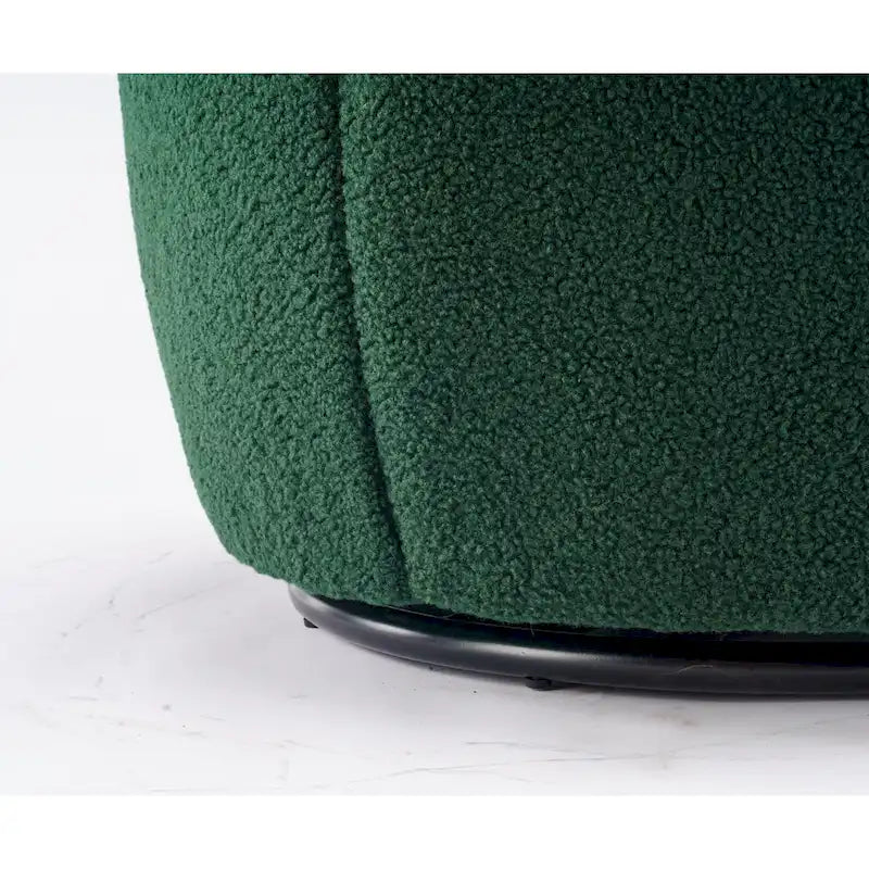 Fauteuil pivotant en tissu chenille