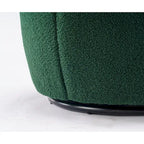 Fauteuil pivotant en tissu chenille