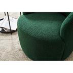 Fauteuil pivotant en tissu chenille