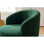 Fauteuil pivotant en tissu chenille