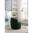 Fauteuil pivotant en tissu chenille