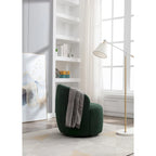 Fauteuil pivotant en tissu chenille