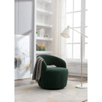 Fauteuil pivotant en tissu chenille