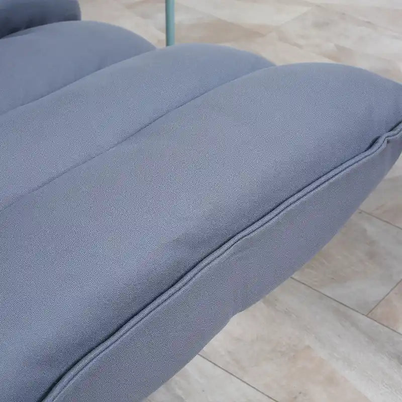 Chaise de sol pivotante réglable avec support dorsal – Siège rembourré en microfibre
