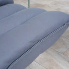 Chaise de sol pivotante réglable avec support dorsal – Siège rembourré en microfibre