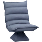 Chaise de sol pivotante réglable avec support dorsal – Siège rembourré en microfibre