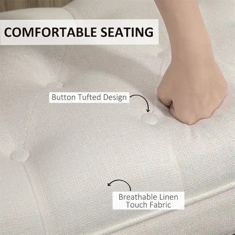 Banc rembourré avec coussin capitonné