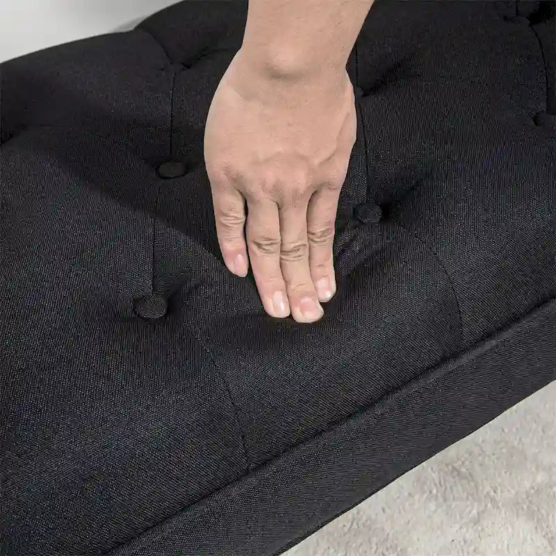 Banc rembourré avec coussin capitonné