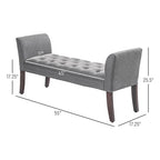 Banc rembourré avec coussin capitonné