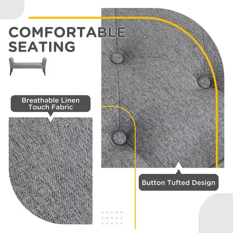 Banc rembourré avec coussin capitonné