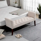 Banc rembourré avec coussin capitonné