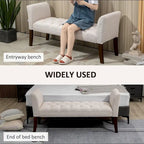 Banc rembourré avec coussin capitonné