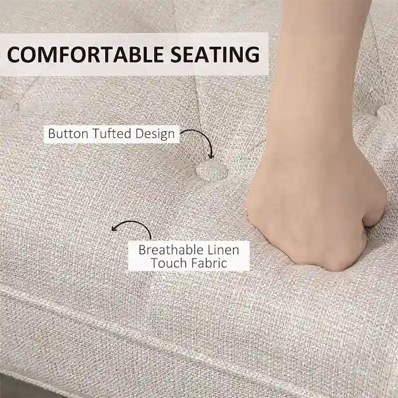 Banc rembourré avec coussin capitonné