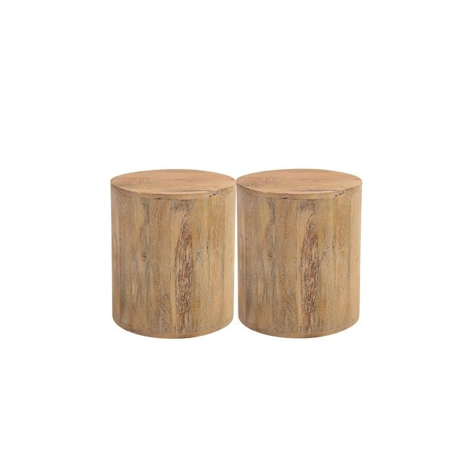 Table d'appoint ronde en bois massif
