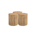 Table d'appoint ronde en bois massif