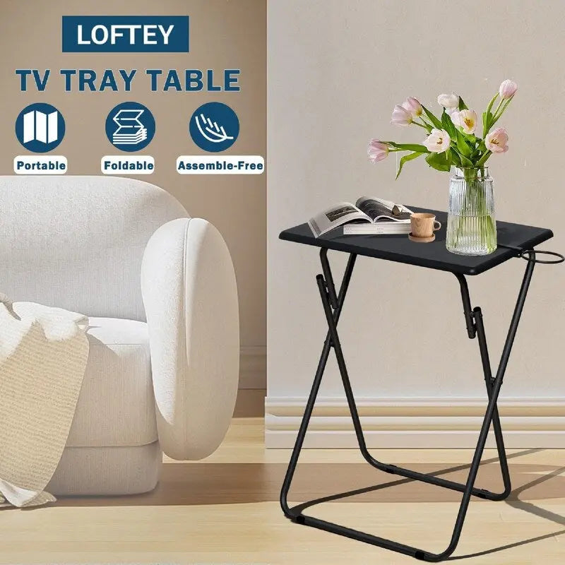 Lot de 2 tables TV pliantes