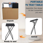Lot de 2 tables TV pliantes
