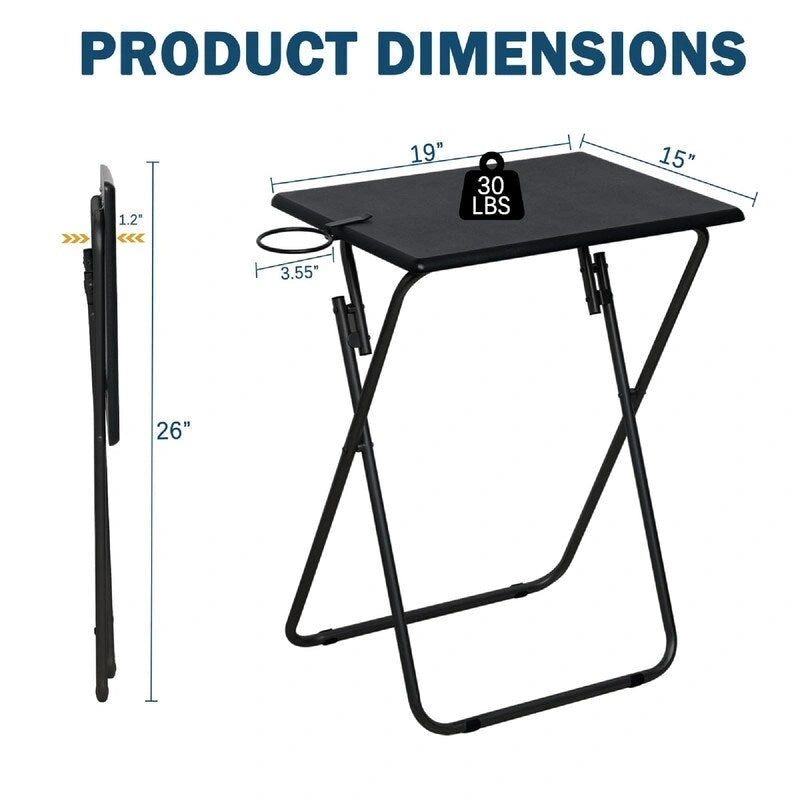 Lot de 2 tables TV pliantes