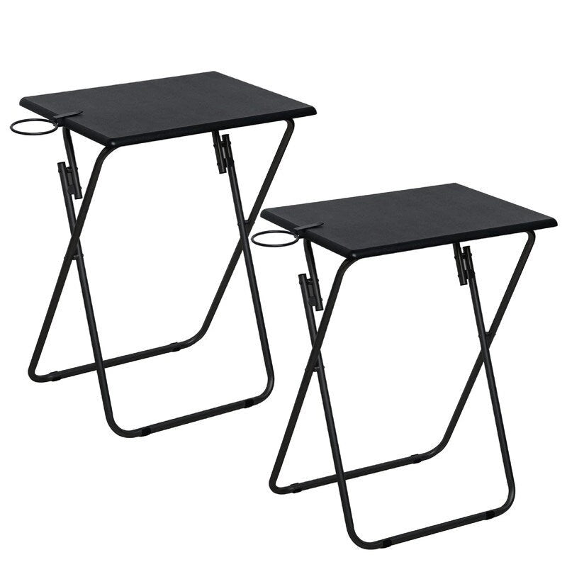 Lot de 2 tables TV pliantes