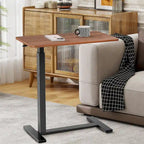 Table de lit à hauteur réglable avec roulettes, bureau mobile pour ordinateur portable pour le chevet et la maison