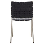 Chaises de salle à manger en cuir tressé, ensemble de 2 – 43,2 cm L x 52,1 cm P x 85,9 cm H