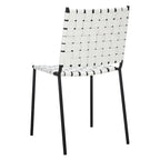 Chaises de salle à manger en cuir tressé, ensemble de 2 – 43,2 cm L x 52,1 cm P x 85,9 cm H