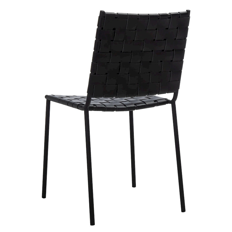 Chaises de salle à manger en cuir tressé, ensemble de 2 – 43,2 cm L x 52,1 cm P x 85,9 cm H