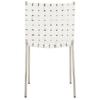 Chaises de salle à manger en cuir tressé, ensemble de 2 – 43,2 cm L x 52,1 cm P x 85,9 cm H