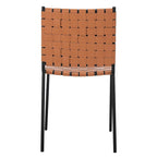 Chaises de salle à manger en cuir tressé, ensemble de 2 – 43,2 cm L x 52,1 cm P x 85,9 cm H