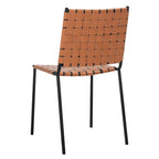 Chaises de salle à manger en cuir tressé, ensemble de 2 – 43,2 cm L x 52,1 cm P x 85,9 cm H