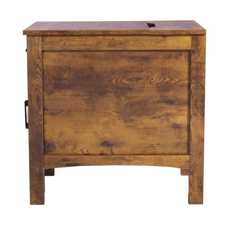 Table d'appoint avec tiroir, porte coulissante et multiprise intégrée