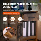 Table d'appoint avec tiroir, porte coulissante et multiprise intégrée