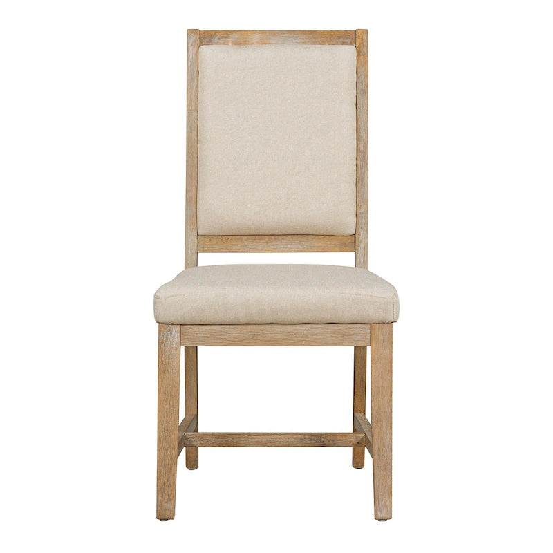 Ensemble de 4 chaises de salle à manger rembourrées incurvées avec pieds en bois massif