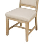 Ensemble de 4 chaises de salle à manger rembourrées incurvées avec pieds en bois massif