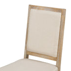 Ensemble de 4 chaises de salle à manger rembourrées incurvées avec pieds en bois massif