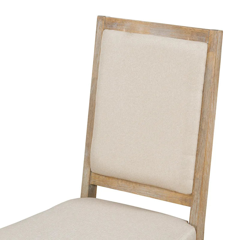 Ensemble de 4 chaises de salle à manger rembourrées incurvées avec pieds en bois massif