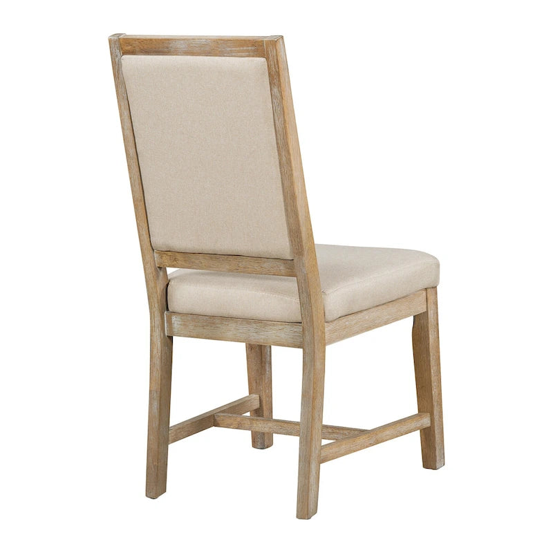 Ensemble de 4 chaises de salle à manger rembourrées incurvées avec pieds en bois massif