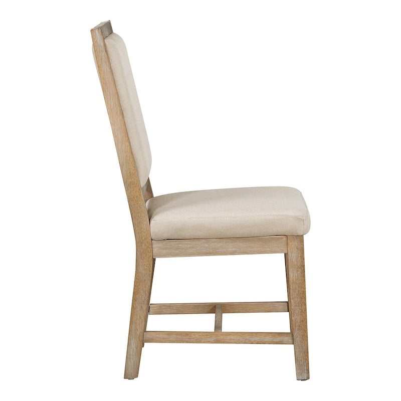 Ensemble de 4 chaises de salle à manger rembourrées incurvées avec pieds en bois massif