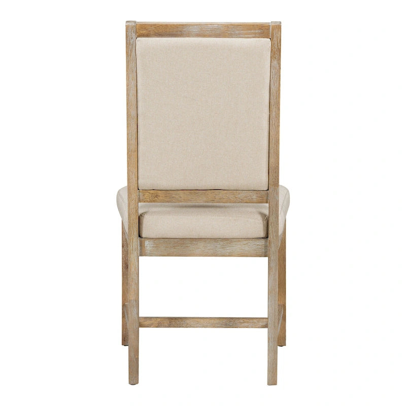 Ensemble de 4 chaises de salle à manger rembourrées incurvées avec pieds en bois massif