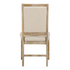 Ensemble de 4 chaises de salle à manger rembourrées incurvées avec pieds en bois massif