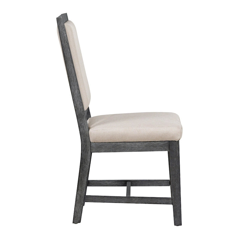 Ensemble de 4 chaises de salle à manger rembourrées incurvées avec pieds en bois massif