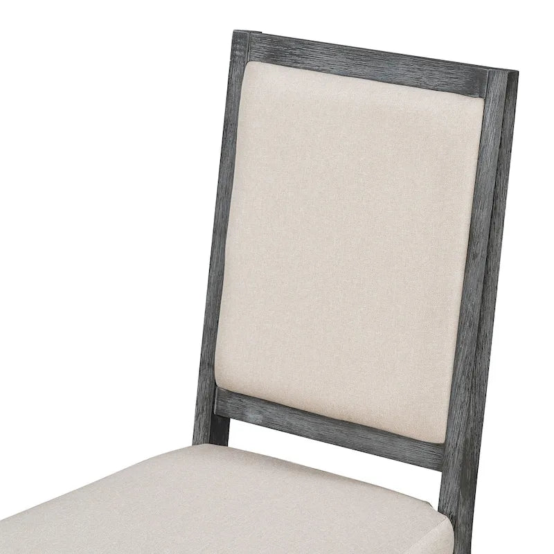 Ensemble de 4 chaises de salle à manger rembourrées incurvées avec pieds en bois massif