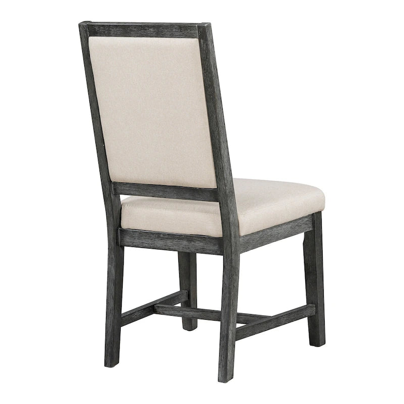 Ensemble de 4 chaises de salle à manger rembourrées incurvées avec pieds en bois massif