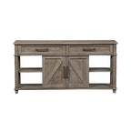 Console en pin rustique avec rangement