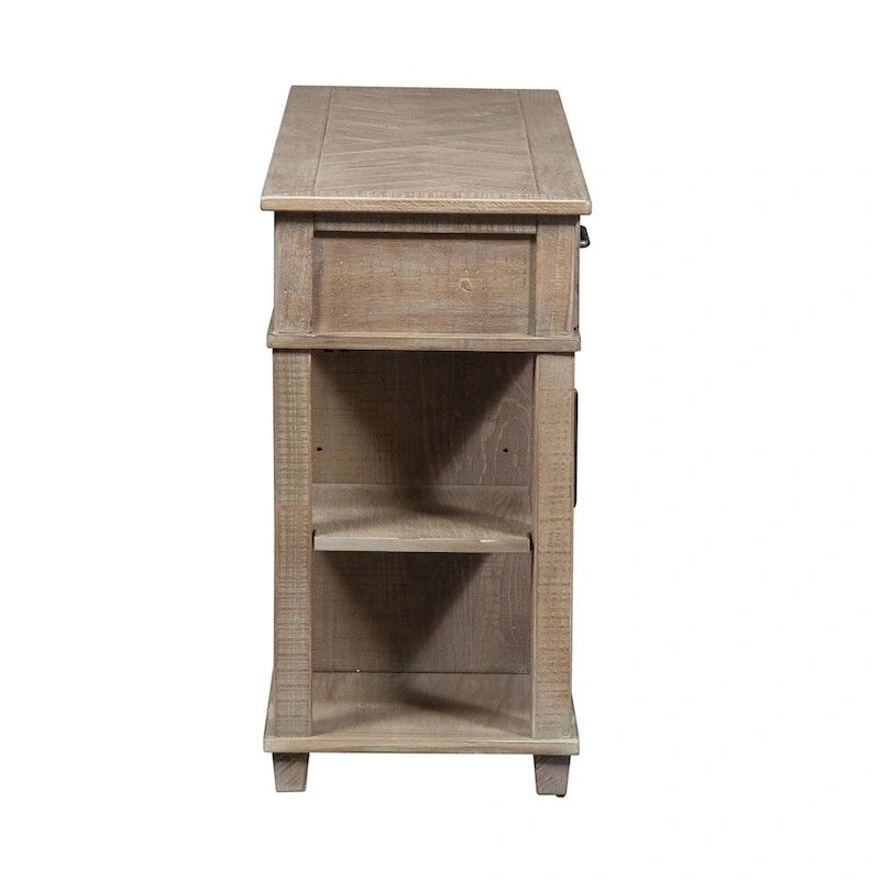 Console en pin rustique avec rangement