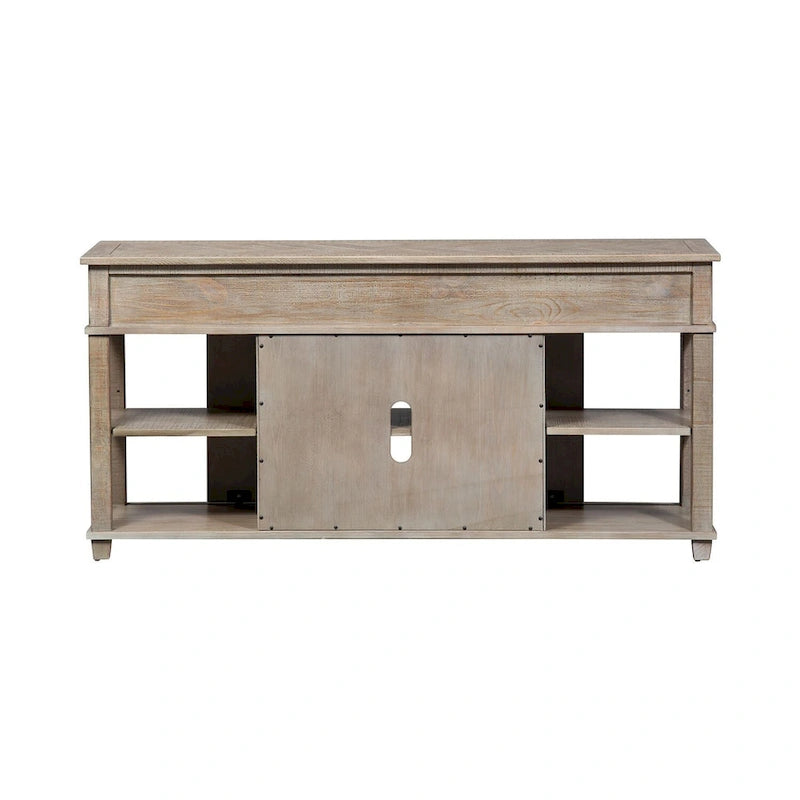 Console en pin rustique avec rangement